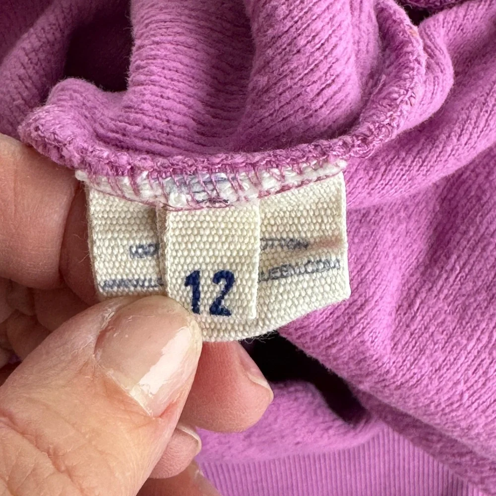 🌸LONGLIVETHEQUEEN Mauve Floral Terry Sweatshirt & Matching Shorts, size 12 - Picture 5 of 7